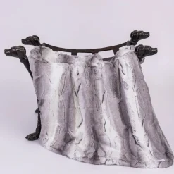 Cashmere Collection Faux-Fur Dog Bed in Soft Grey (Custom/Direct-Ship) (Made in the USA)