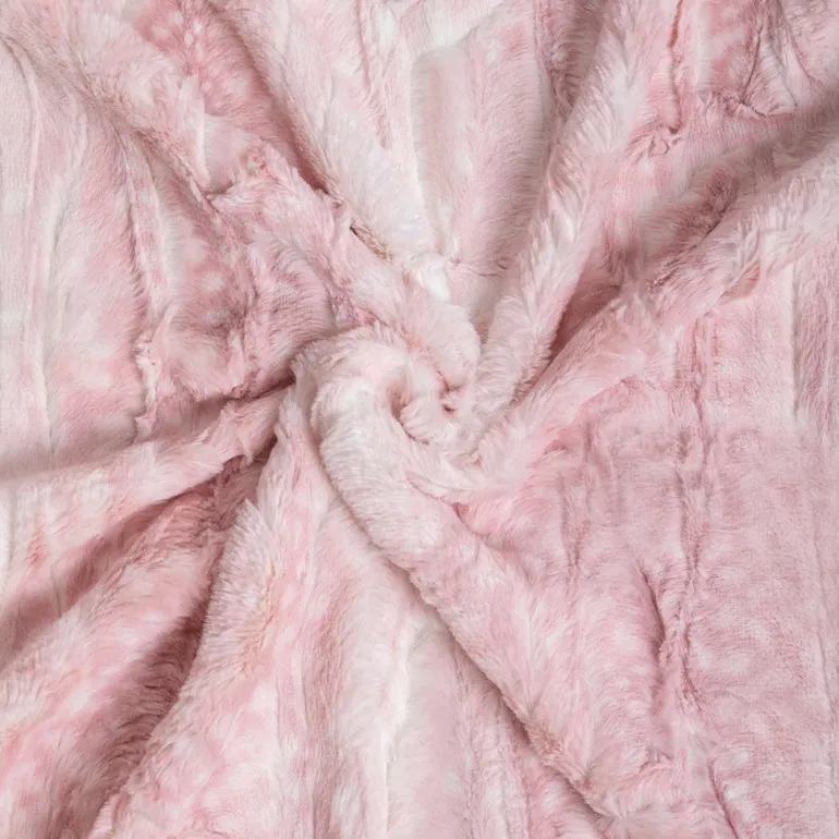Cashmere Collection Faux-Fur Dog Bed in Pink Fawn (Custom/Direct-Ship) (Made in the USA)