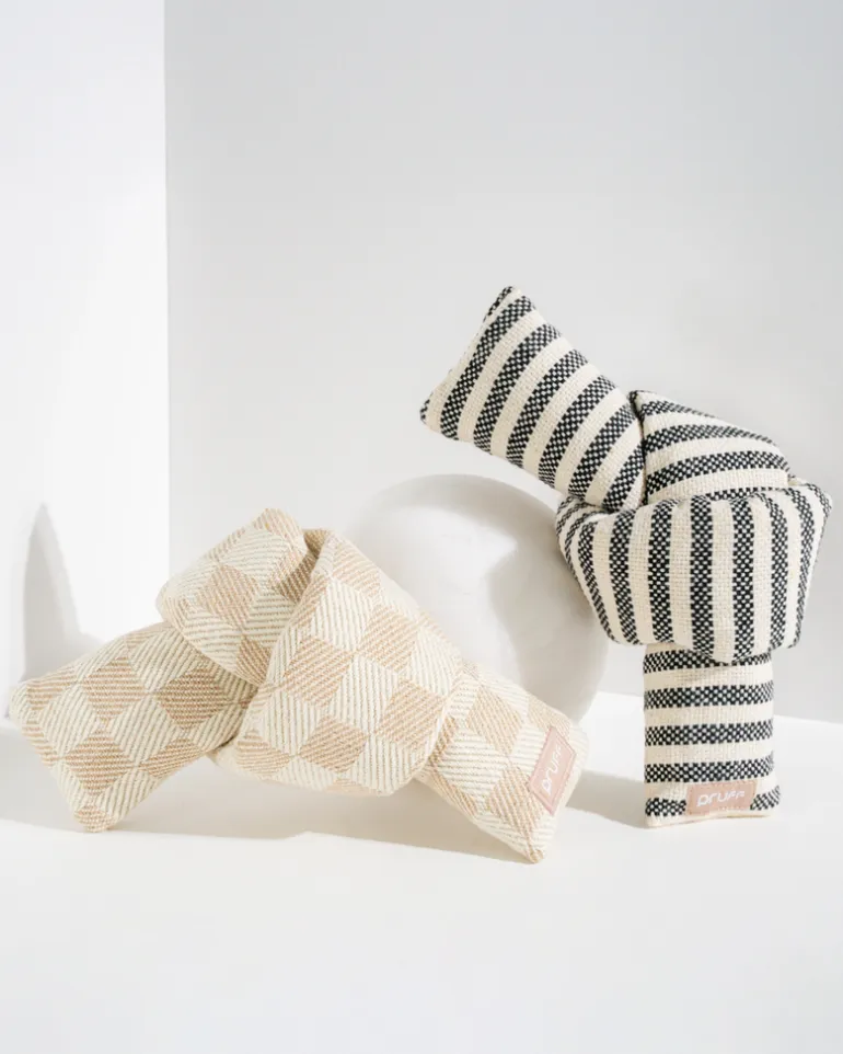Checkered Knot Plush Dog Toy