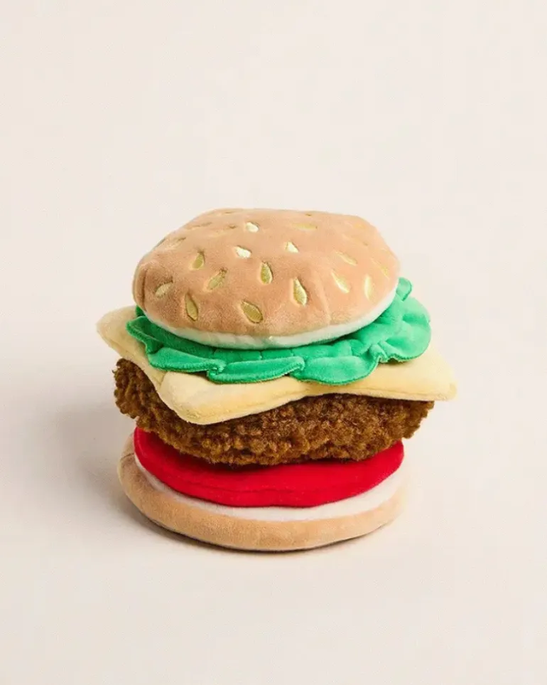 Cheeseburger Interactive Snuffle Dog Toy