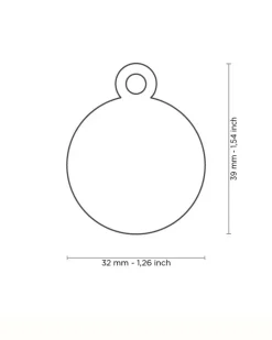 Chic Circle Chrome Custom Pet ID Tag