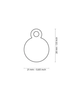 Chic Circle in Golden Brass Custom Pet ID Tag