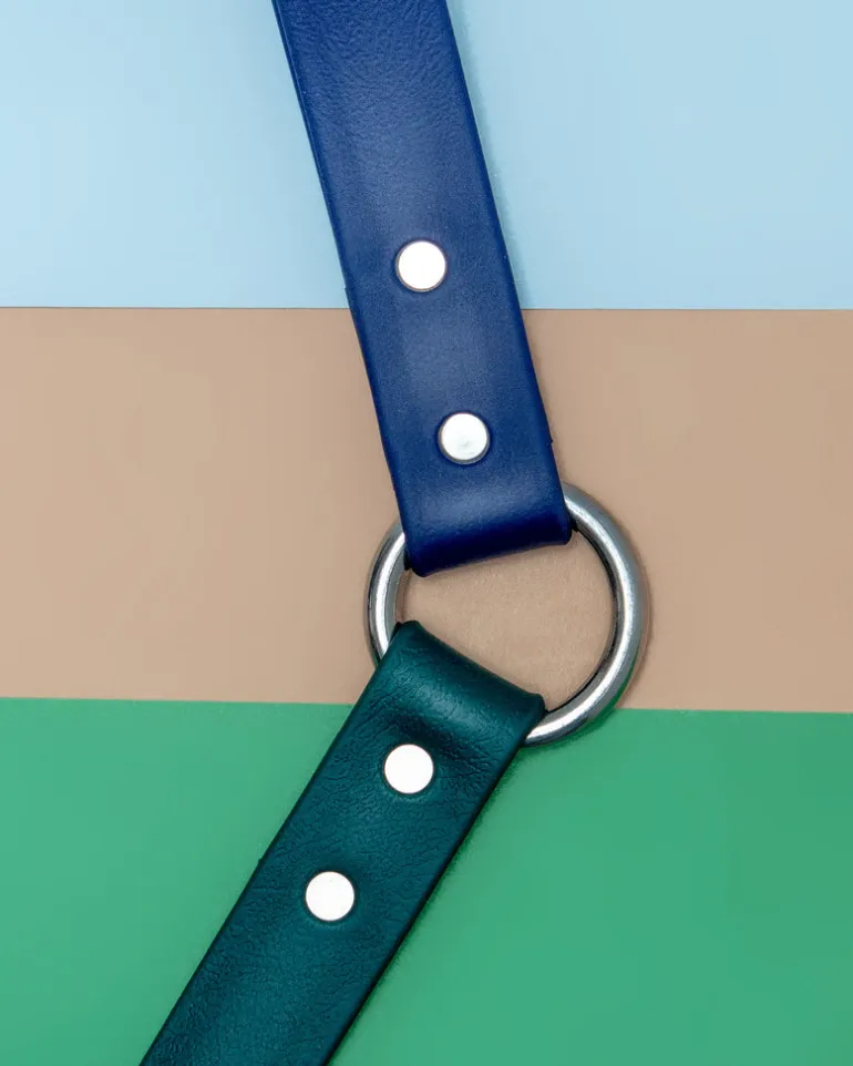 City Leash in Hunter Green & Navy (4 or 6 Foot) (Made in the USA)