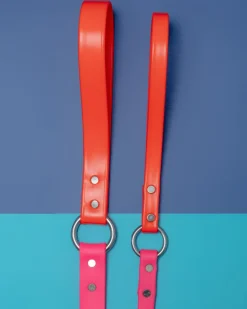 City Leash in Neon Pink & Neon Orange (4 or 6 Foot) (Made in the USA)