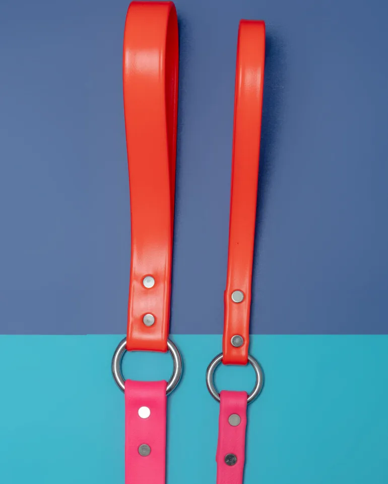 City Leash in Neon Pink & Neon Orange (4 or 6 Foot) (Made in the USA)