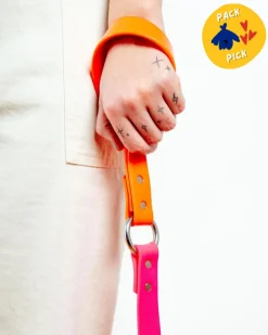 City Leash in Neon Pink & Neon Orange (4 or 6 Foot) (Made in the USA)