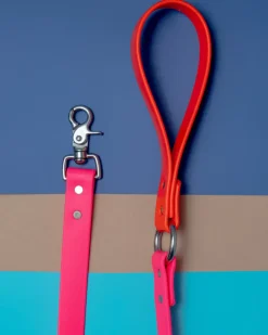 City Leash in Neon Pink & Neon Orange (4 or 6 Foot) (Made in the USA)