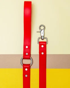 City Leash in Real Red (Made in the USA)