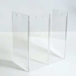Clear Lucite Freestanding Zig-Zag Pet Gate (Made in the USA) (Direct-Ship)