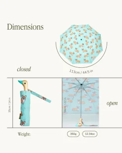 Compact Eco-Friendly Umbrella (in Doxie, Frenchie, Corgi, Matisse, Arty Cats)