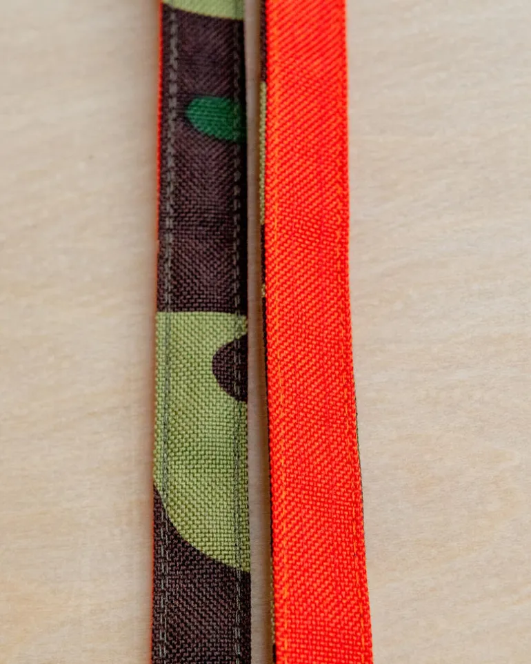 Cordura Dog Collar in Camo & Neon Orange (Made in the USA)