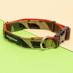 Cordura Dog Collar in Camo & Neon Orange (Made in the USA)