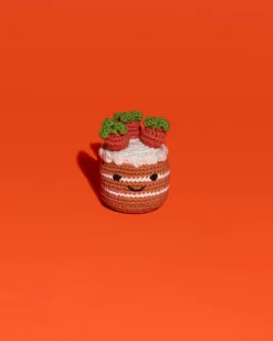 Cotton Crochet Carrot Cake Dog Toy