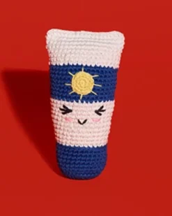 Cotton Crochet Sun Tan Lotion Squeaky Toy for Dogs