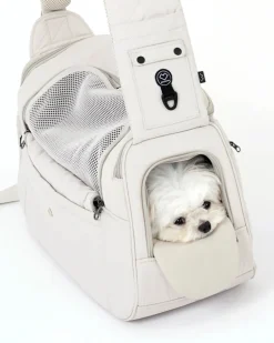 Crossbody SMART Sling Dog Carrier in Black or Beige