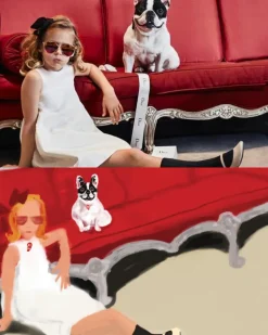 Custom Digial Pet Portrait | Multi-Subject (Framed or Unframed)