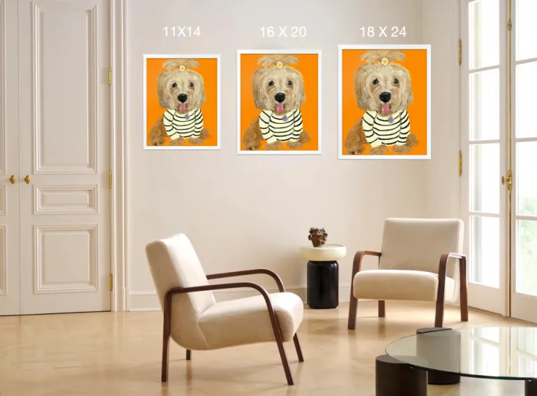 Custom Digital Pet Portrait | Single Subject (Framed or Unframed)
