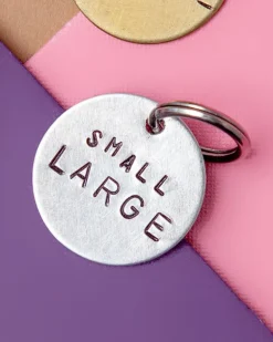 Custom-Stamped Round Pet Name Tag in Copper, Brass, or Aluminum (Custom/Drop-Ship)