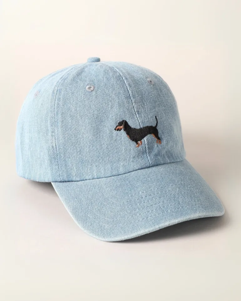 Dachshund Embroidered Denim Hat