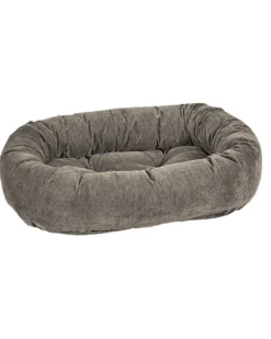 Donut Dog Bed in Bark Washed Microvelvet (Direct-Ship)