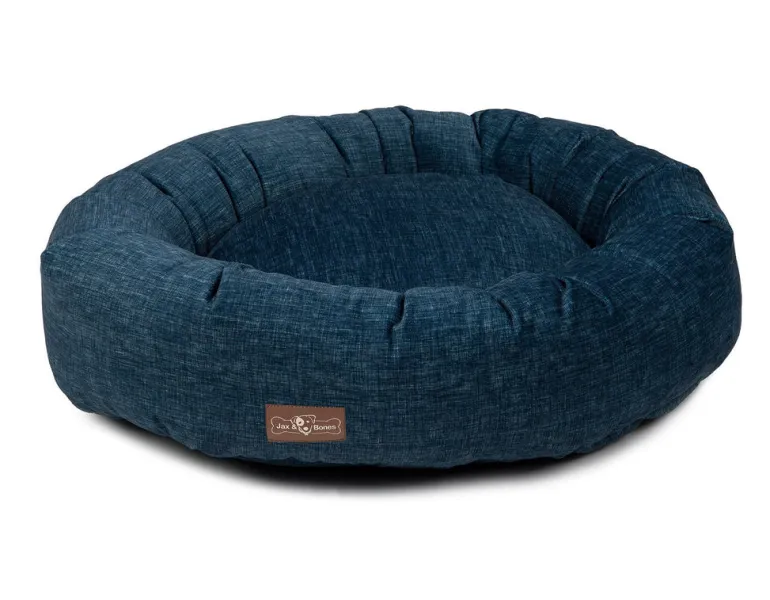 Donut Dog Bed in Denim (Direct Ship)(Made in the USA)