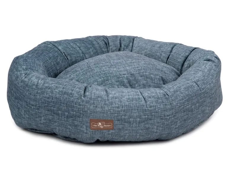 Donut Dog Bed in Denim (Direct Ship)(Made in the USA)