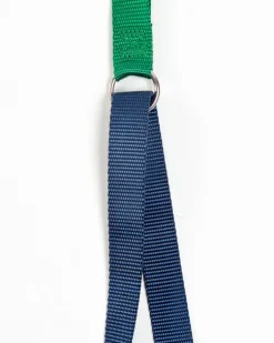 Double Clip Training Leash in Hunter Green + Navy (Made in the USA)