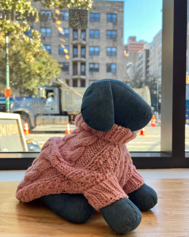 Downtown Roll Neck Dog Sweater in Rose (FINAL SALE)