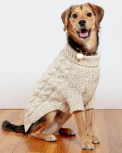 Downtown Roll Neck Dog Sweater in Natural (FINAL SALE)