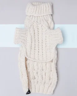 Downtown Roll Neck Dog Sweater in Natural (FINAL SALE)