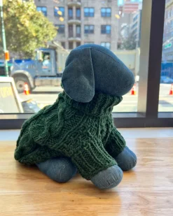 Downtown Roll Neck Dog Sweater in Evergreen (FINAL SALE)