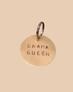 Drama Queen Round ID Tag (Custom/Drop-Ship) (Made in the USA)