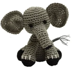 Elephant Organic Knit Dog Toy