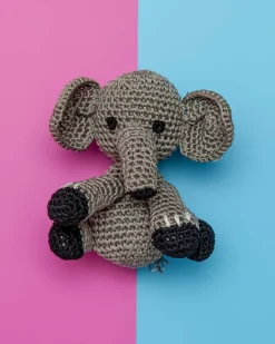 Elephant Organic Knit Dog Toy