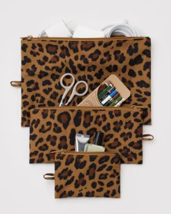 Flat Pouch Set in Leopard