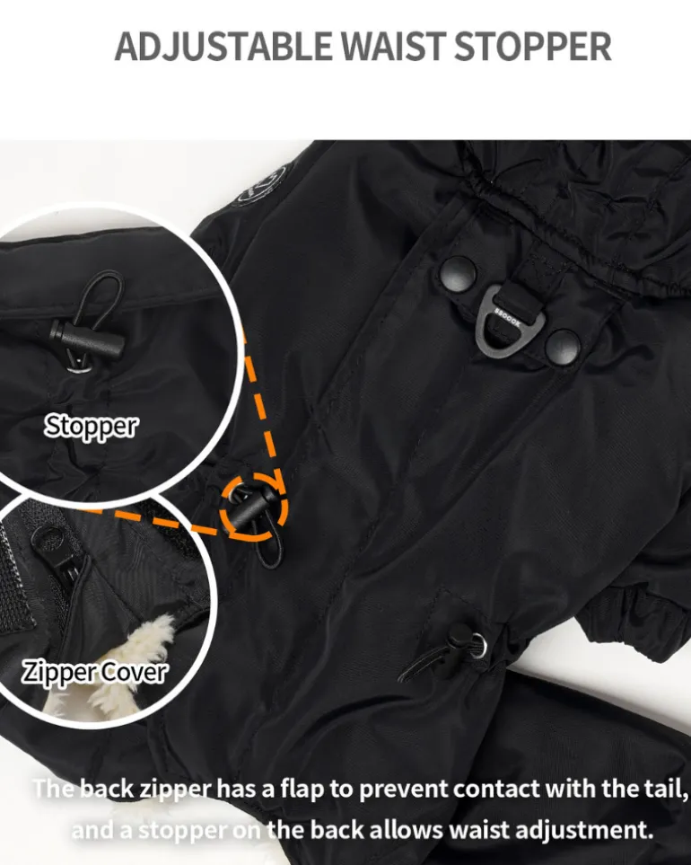 Fleece-Lined Winter Coverall for Dogs