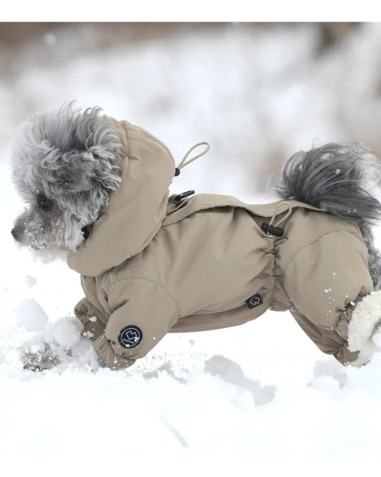 Fleece-Lined Winter Coverall for Dogs