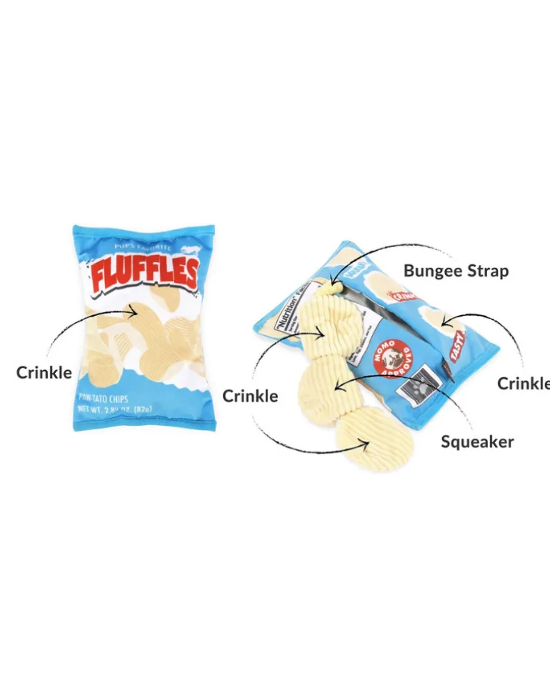 Fluffles Chips Crinkle Dog Toy