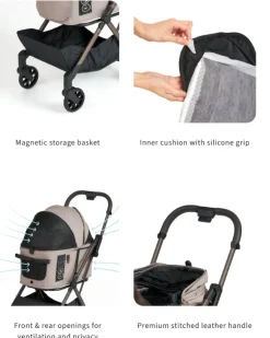 FREE-TO-GO 2 Pet Stroller in Sandy Beige (NYC In-Store or Local Pick-Up ONLY)