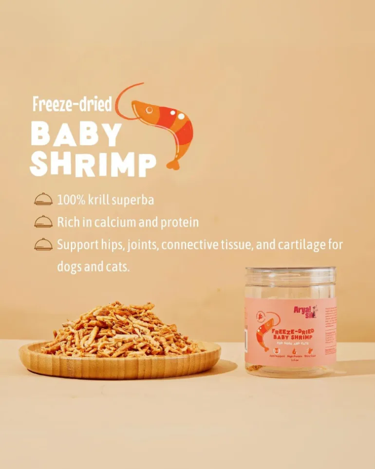 Freeze-Dried Baby Shrimp Treat for Dogs & Cats