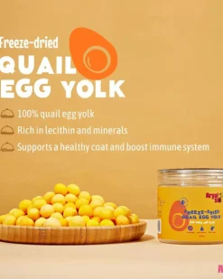 Freeze-Dried Quail Egg Yolk Treat for Dogs & Cats