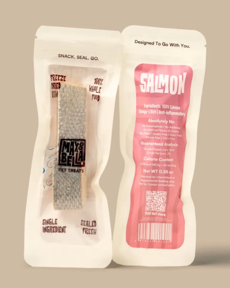 Freeze-Dried Salmon On-the-Go Dog Treat Pack
