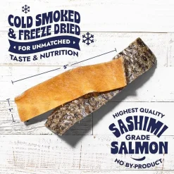 Freeze-Dried Salmon Skin Strips for Dogs