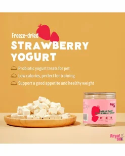 Freeze-Dried Strawberry Yogurt Treats For Dogs & Cats