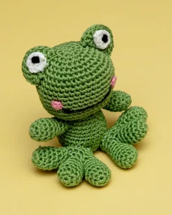 Fritz The Frog Organic Cotton Knit Dog Toy