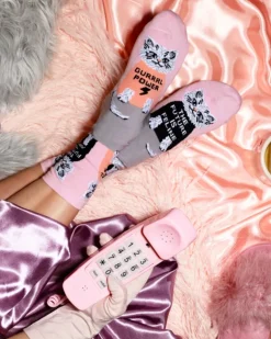 Future is Feline Cotton Kitty Crew Socks