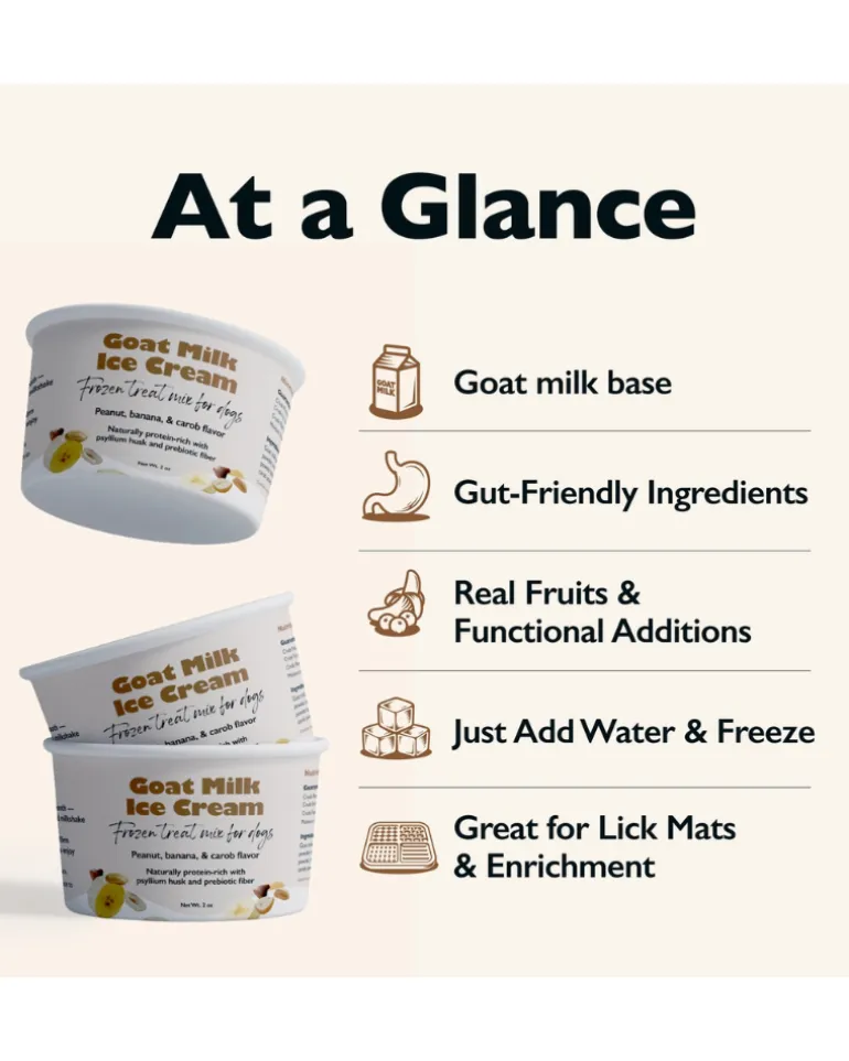 Goat Milk Dog Ice Cream Mix
