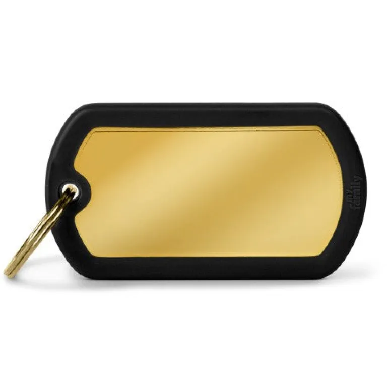 Gold-Plated Hushtag DogTag Custom Pet ID Tag