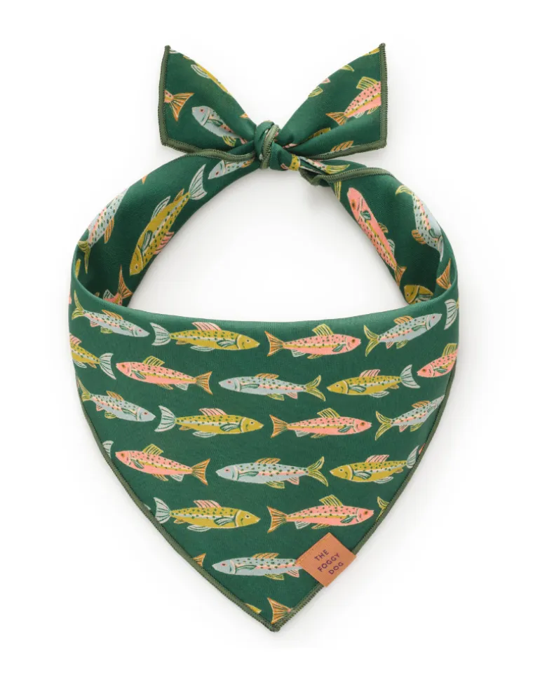 Gone Fishing Dog Bandana (Made in the USA)