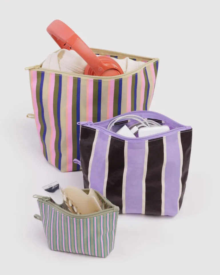 Go Pouch Set in Candy Shop Stripes